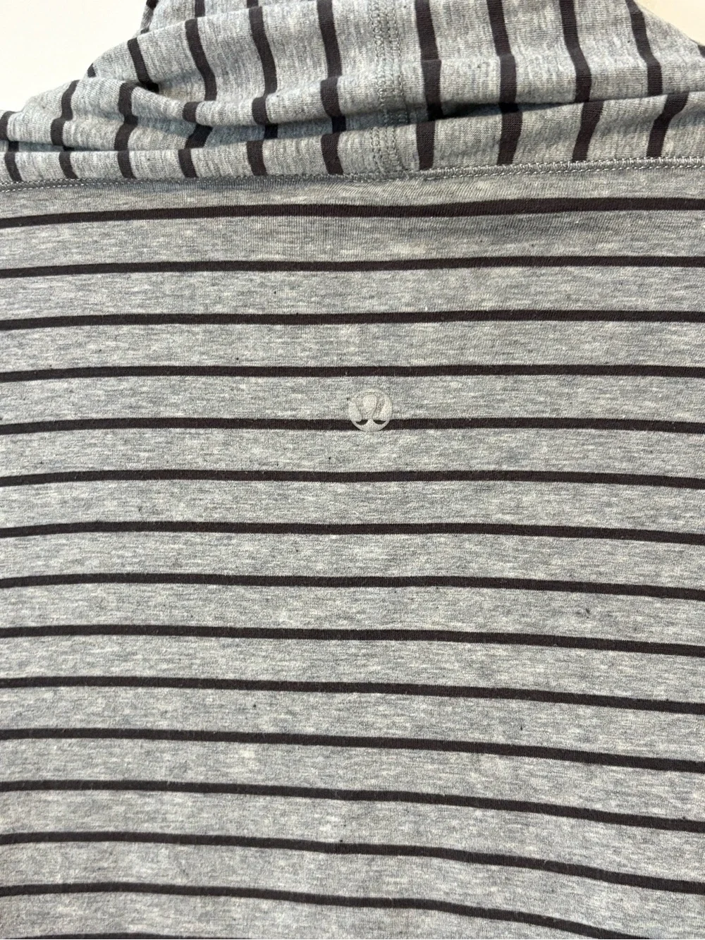 Lululemon Gray Striped Open Front Waterfall Cardigan Sweater Size 4